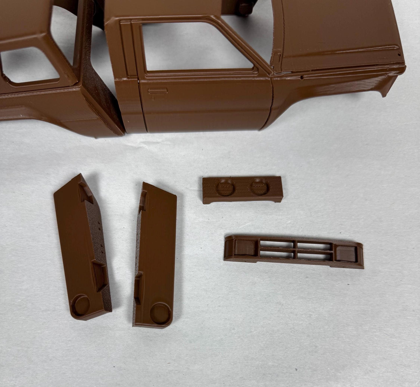Axial SCX24 pinched Toyota body 1/24 scale with sliders and pinched camper