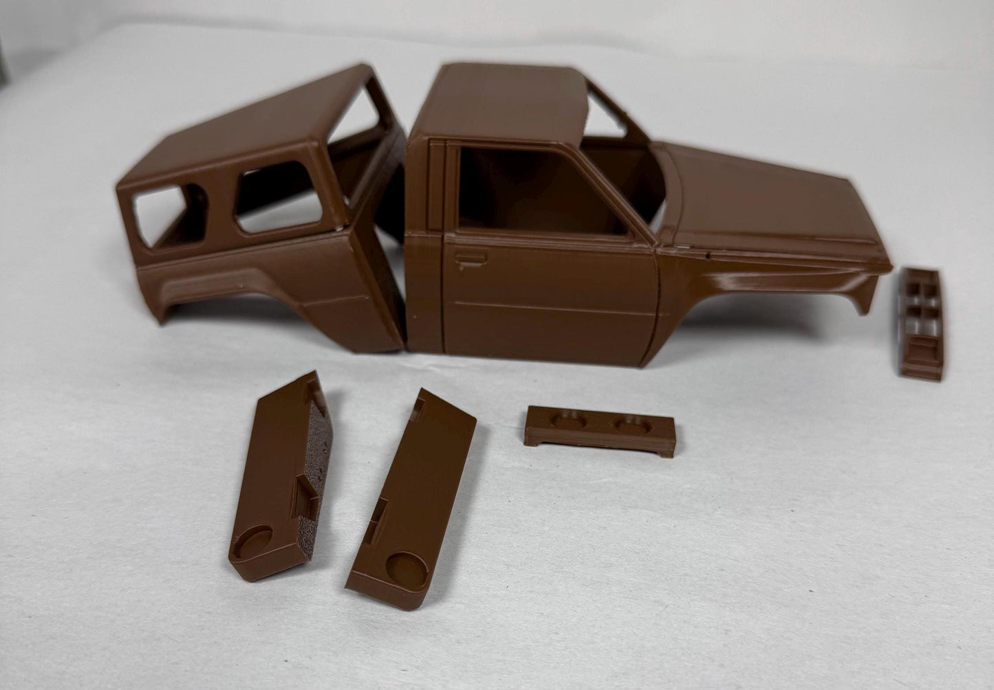 Axial SCX24 pinched Toyota body 1/24 scale with sliders and pinched camper