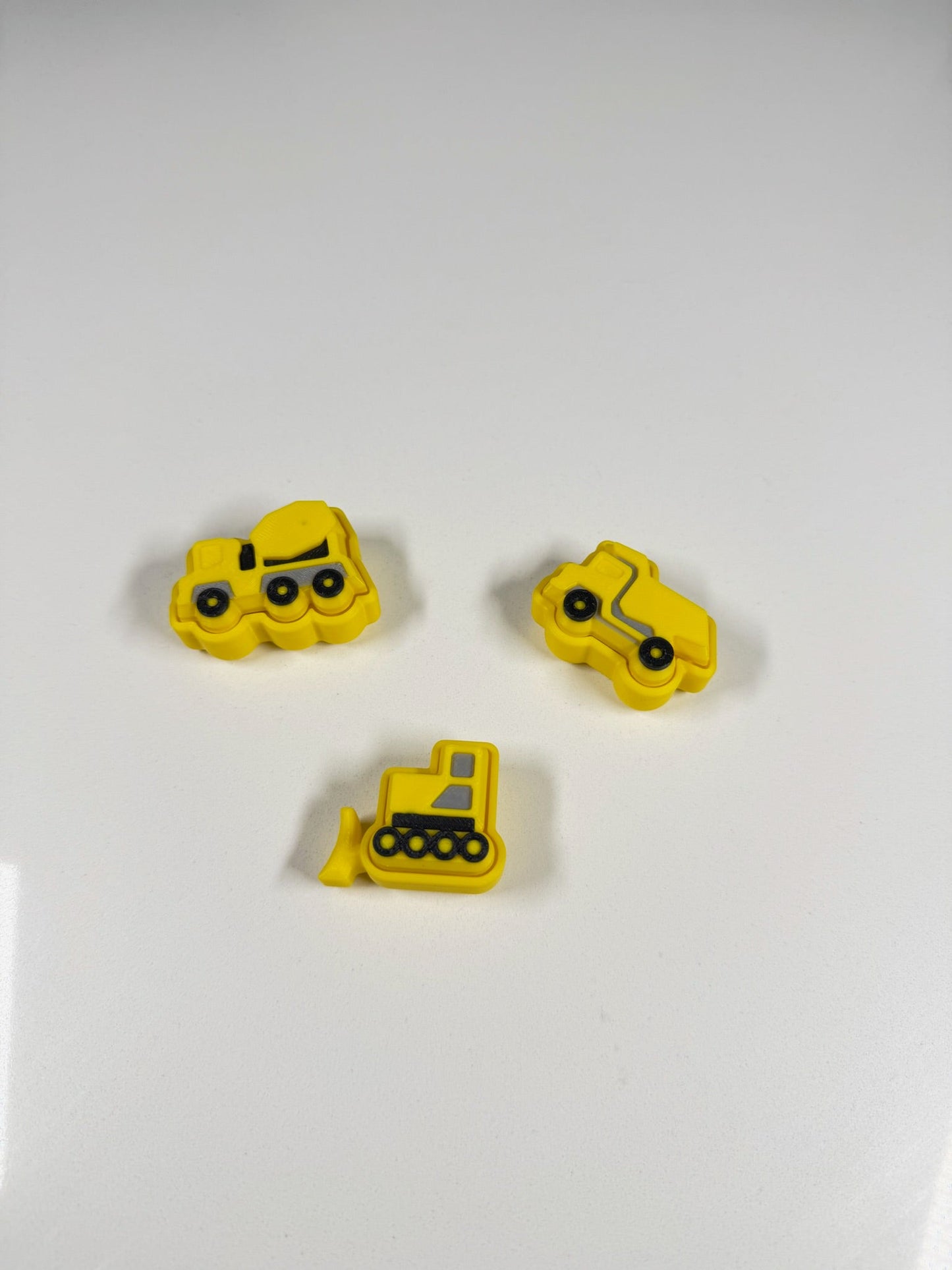 Construction Vehicle Clicker Pack | 3 Piece Fidget Toy Set | Excavator, Bulldozer & Dump Truck | 3D Printed