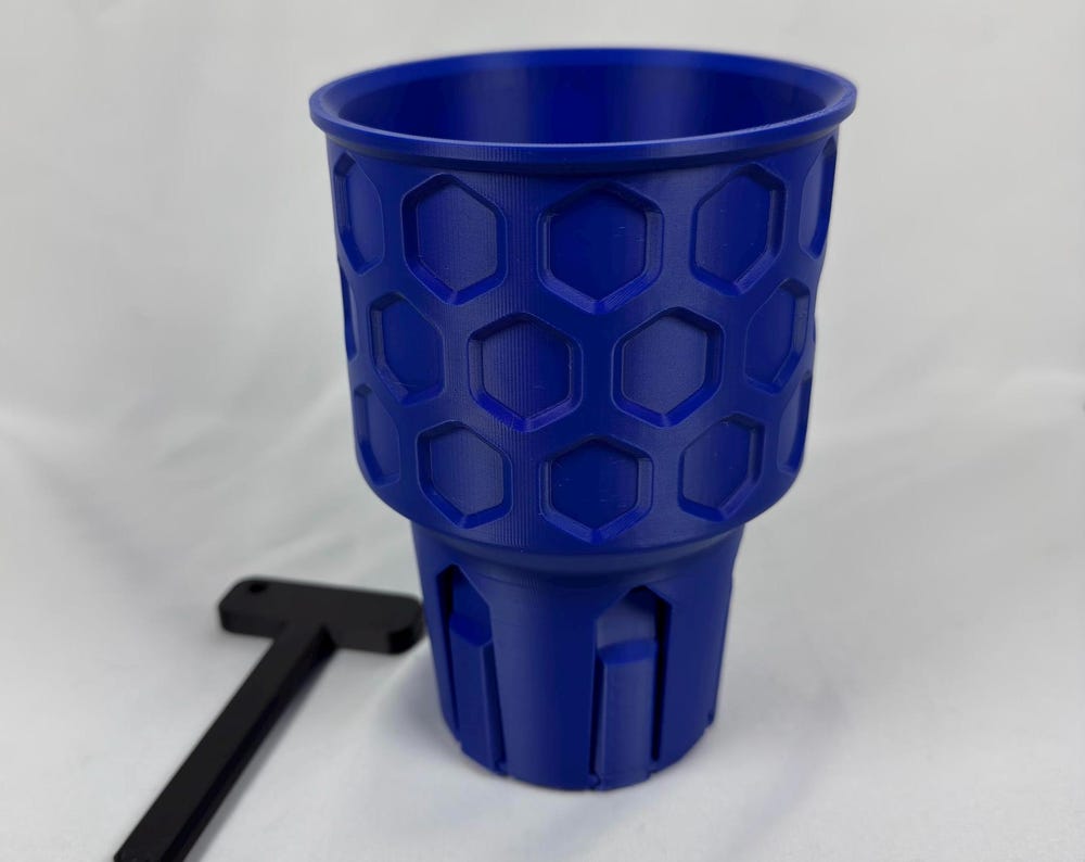 3D Printed Car Cup Holder Adapter Fits Yeti, Stanley, Owala, Nalgene, and Other Large Bottles