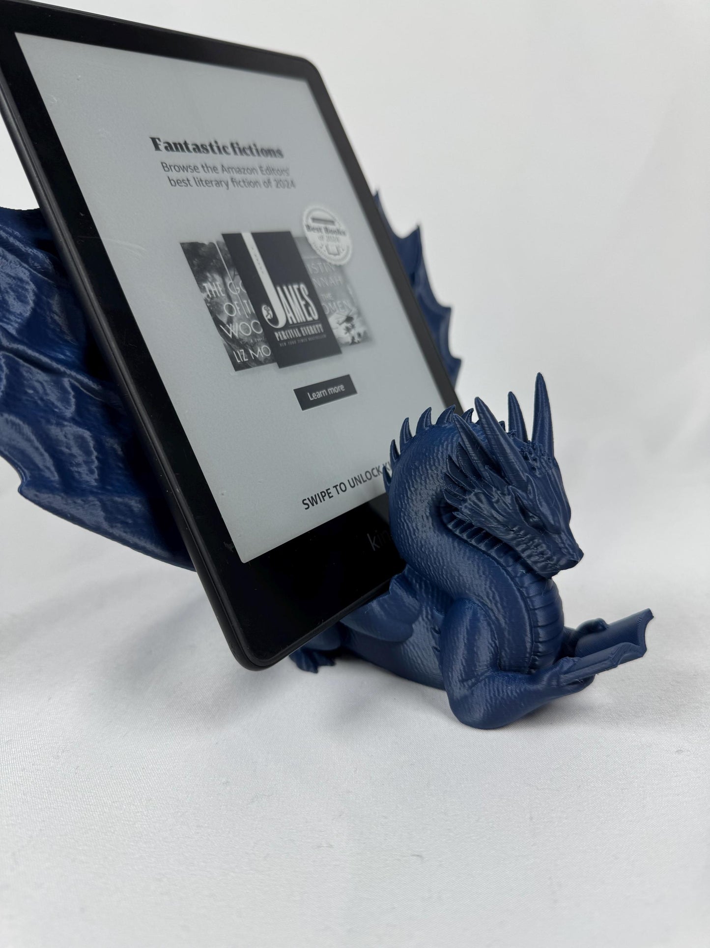 Book Wyrm Reading Dragon Kindle/E-Reader Holder – Fantasy Desk Accessory, Gift for Readers & Dragon Lovers