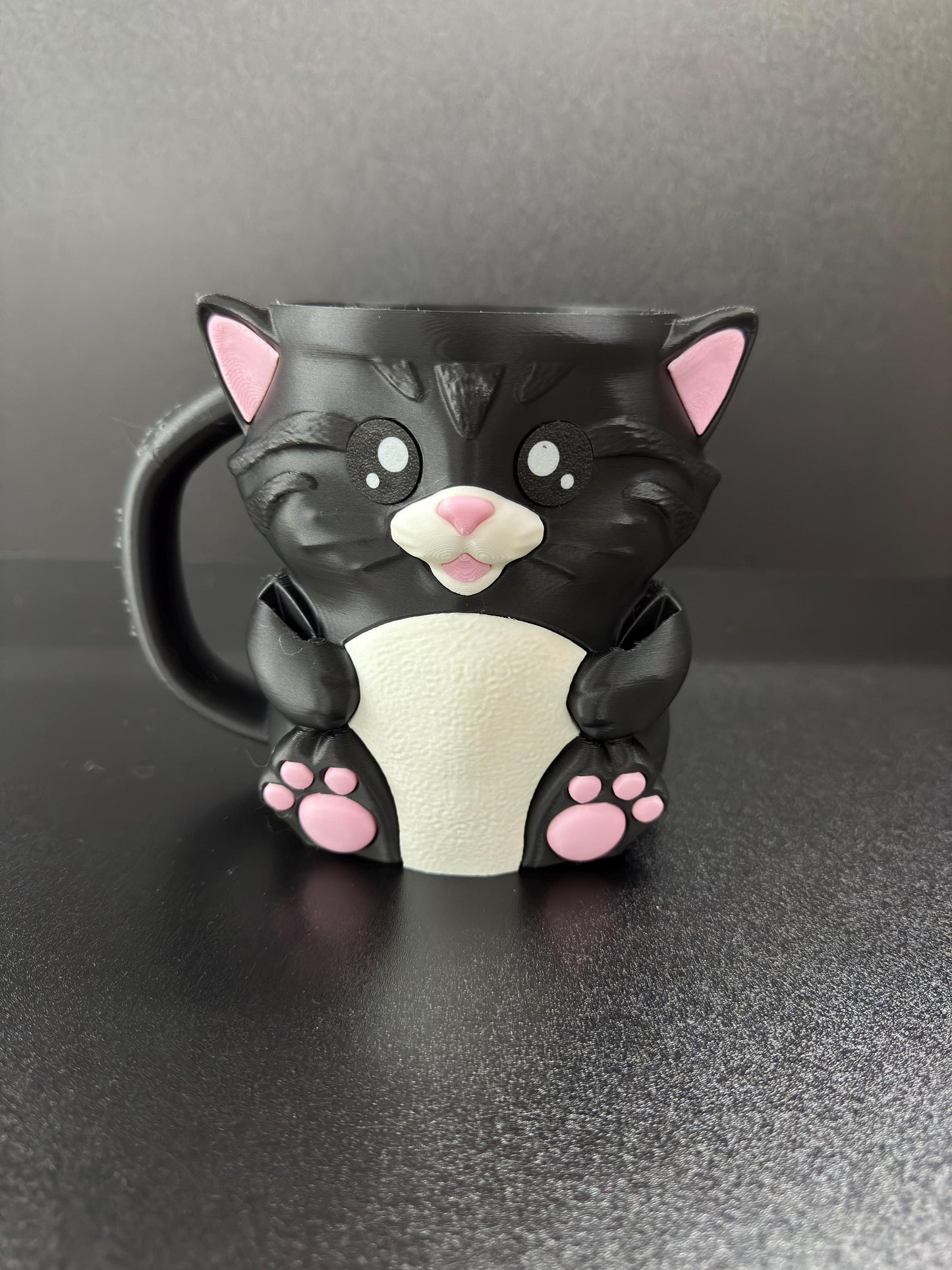 Title: Cat Ice Cream Pint Holder 3D Printed Cat with Spoon Slots and Hidden Drawer Cute Gift for Cat Lovers and Ice Cream Fans