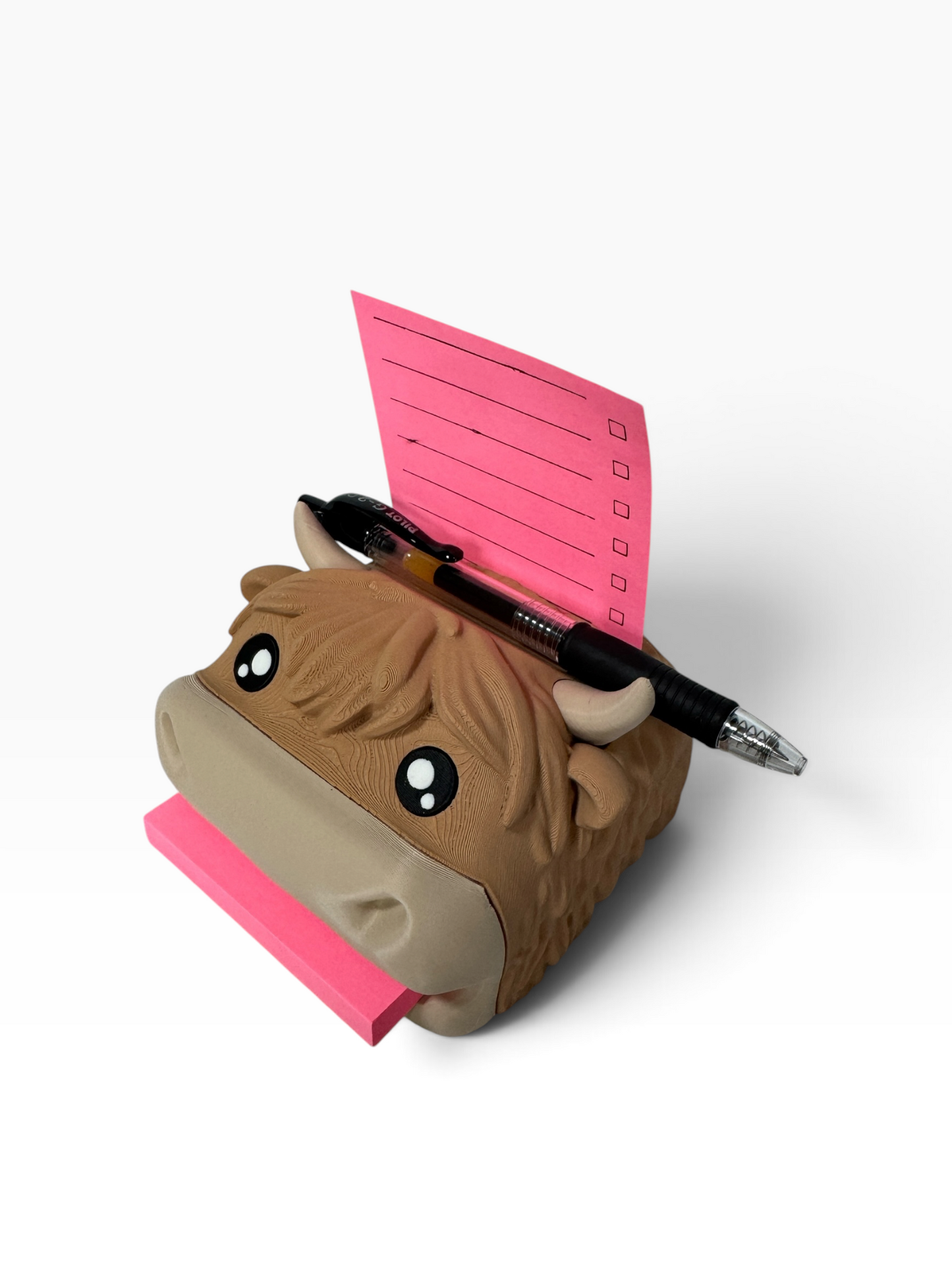 Cute Animal Sticky Note Holder with Writing Templates & Pen Holder