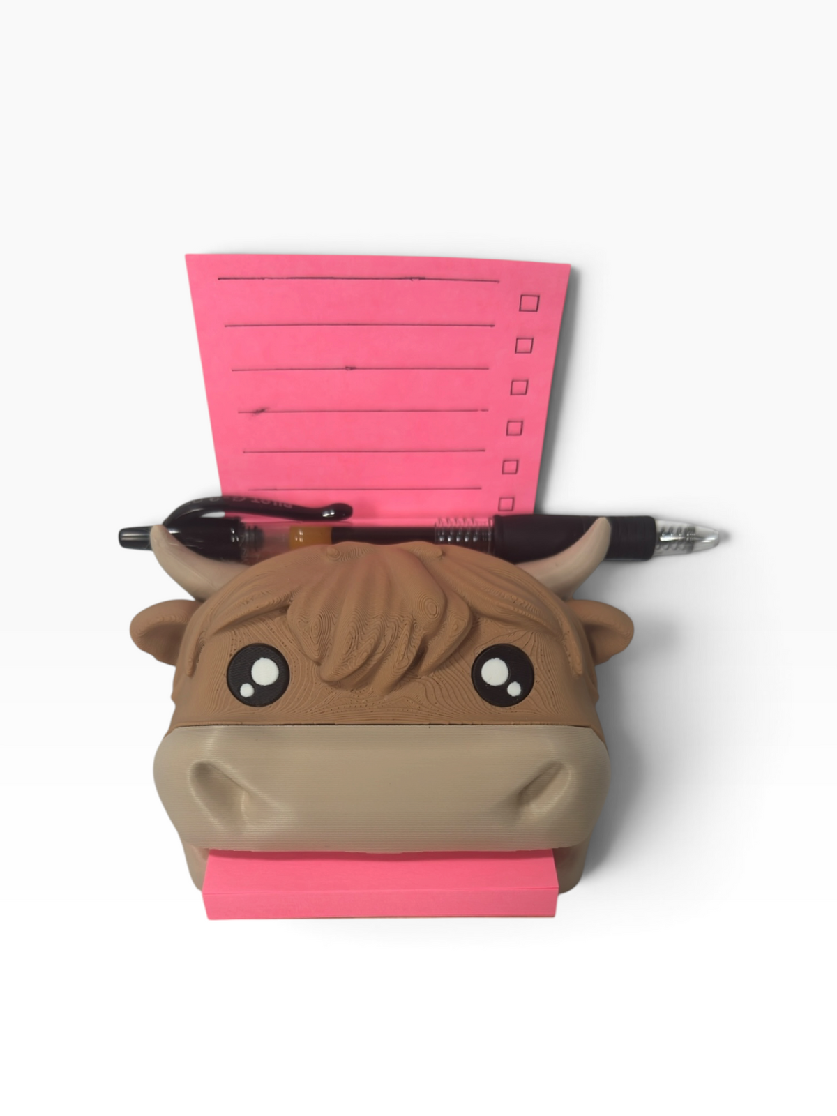 Cute Animal Sticky Note Holder with Writing Templates & Pen Holder