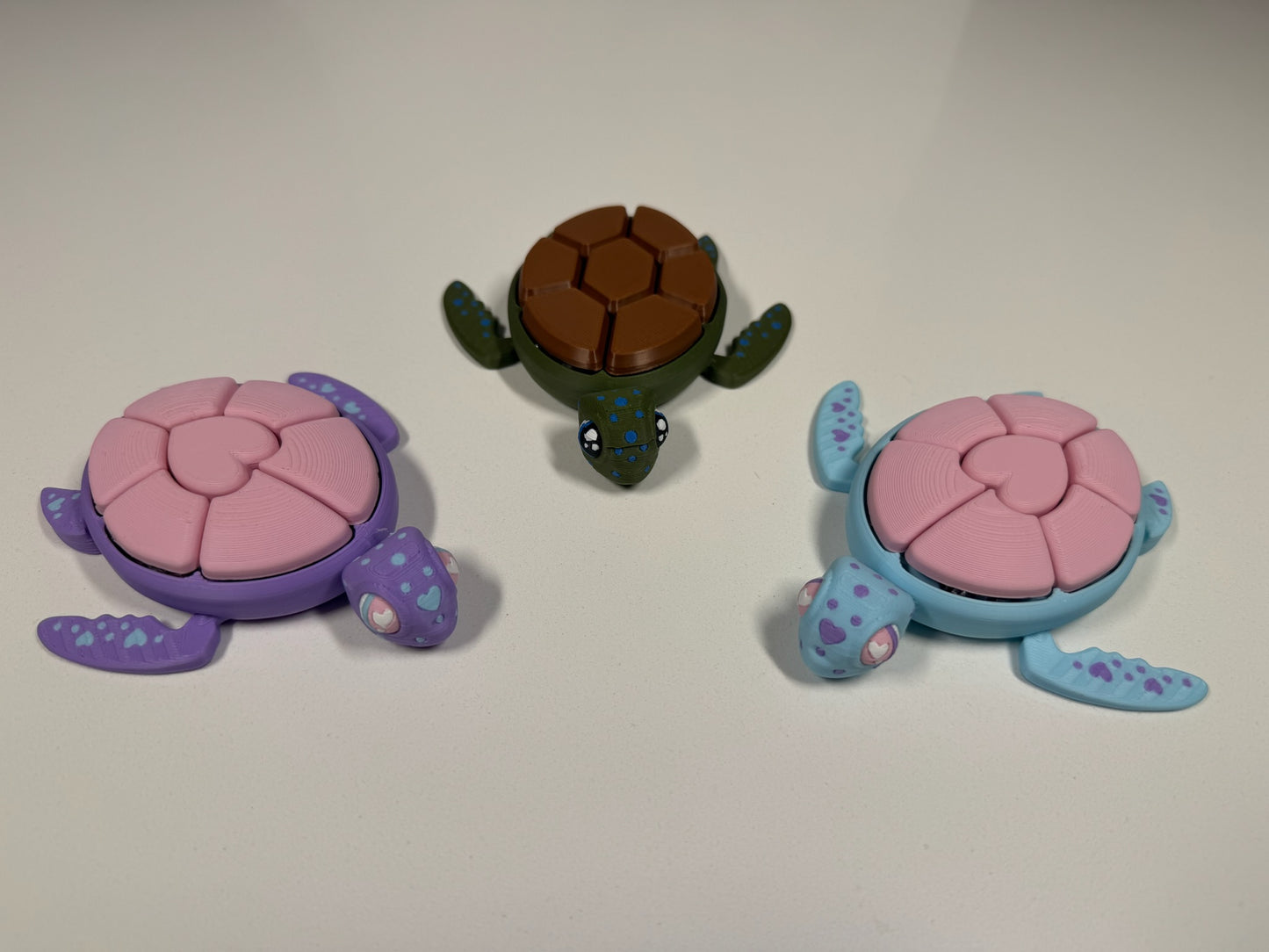 Articulated Turtle Clicker Fidget Toy | Cute Sensory Desk Toy | 3D Printed Stress Relief Clicker