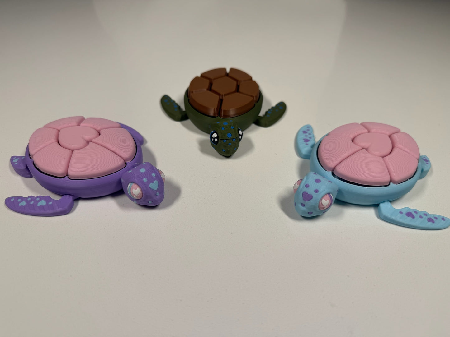 Articulated Turtle Clicker Fidget Toy | Cute Sensory Desk Toy | 3D Printed Stress Relief Clicker