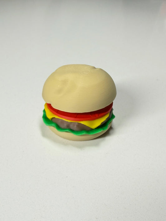 Burger Clicker Fidget Toy | Cute Fast Food Desk Toy | 3D Printed Sensory Clicker