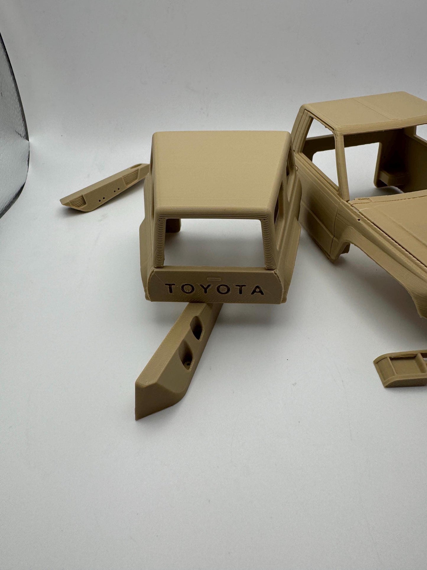 Axial SCX24 pinched Toyota body 1/24 scale with sliders and pinched camper