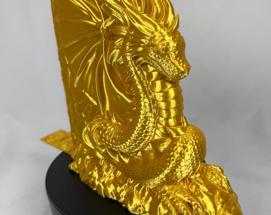 3D Printed Dragon Bookend | Fantasy Bookshelf Decor