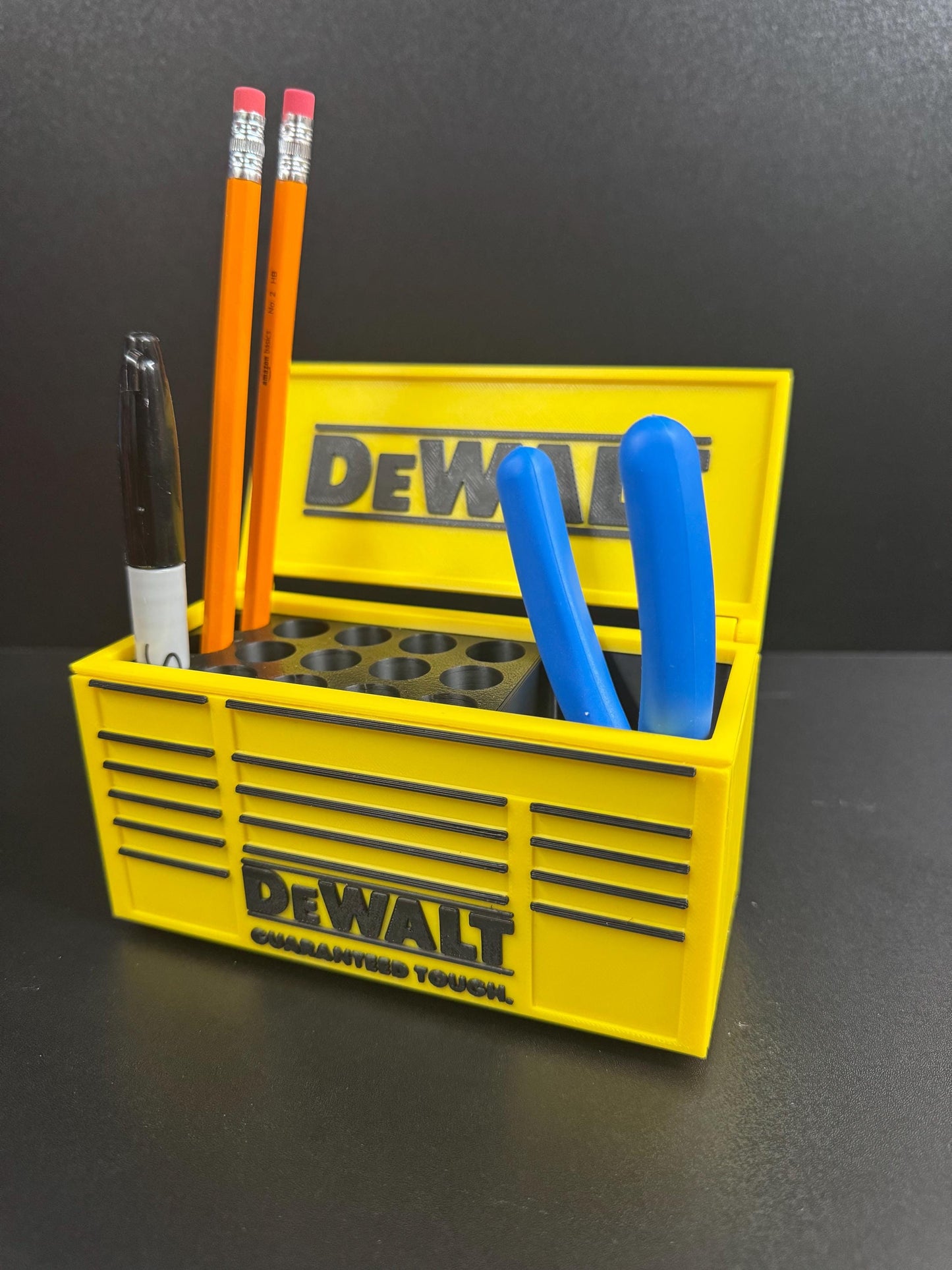DeWalt Style Toolbox Desk Organizer  Bold 3D Printed Desk Gear