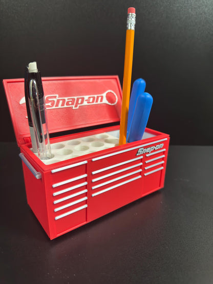 Snap-on Style Toolbox Desk Organizer | 3D Printed Pen Holder
