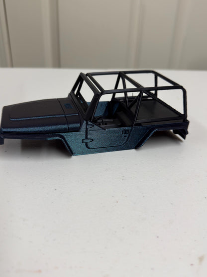 3D Printed TJ Half Door Body Kit for SCX24 | Fits Deadbolt Chassis | Jeep Style RC Body with Interior, Roll Cage & Accessories