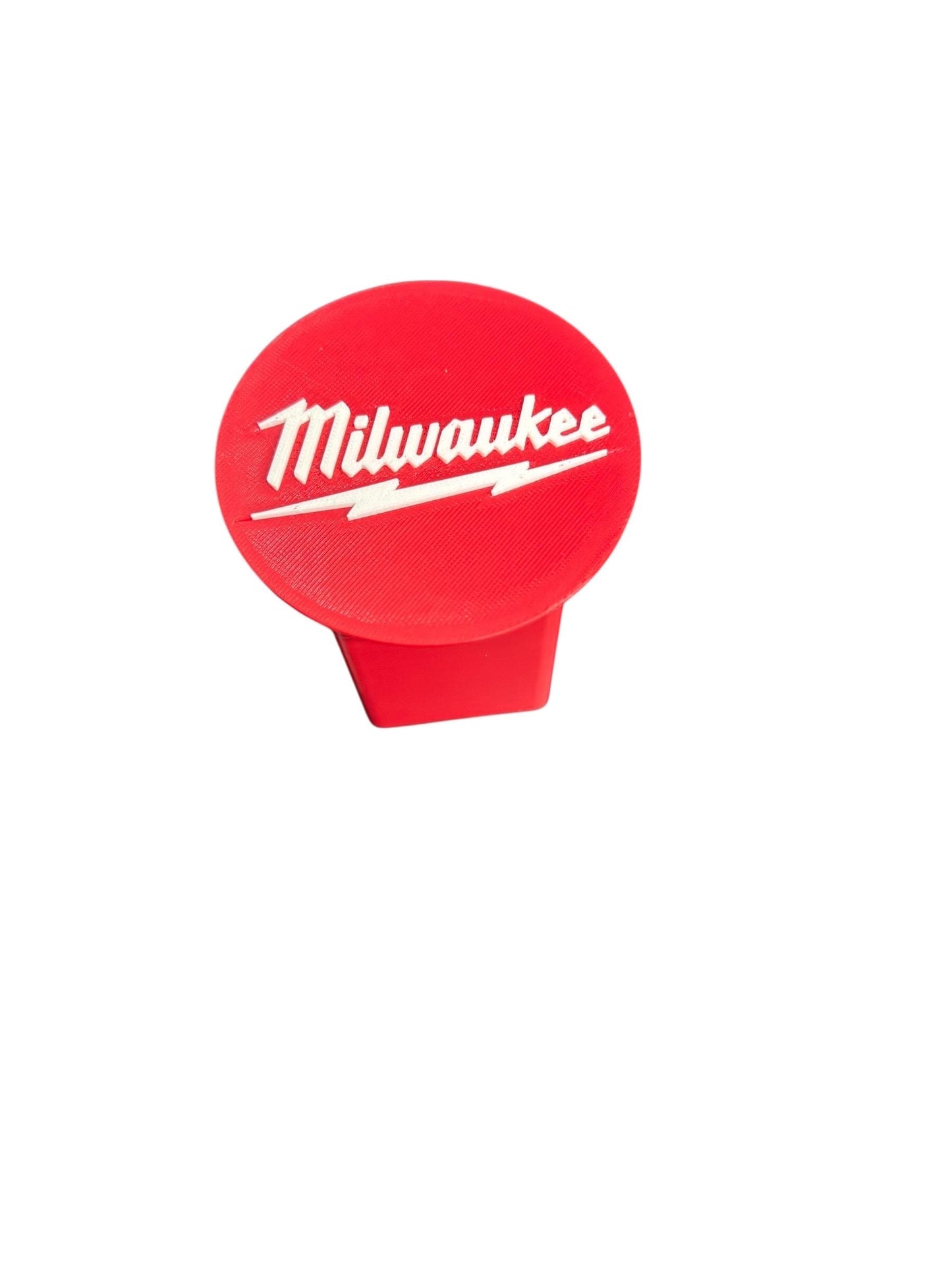 Milwaukee-Inspired Trailer Hitch Cover | 2 Receiver Plug | Fan-Made Red & White Accessory