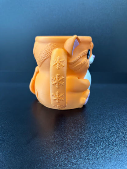Cat Ice Cream Pint Holder | 3D Printed Cat with Spoon Slots & Hidden Drawer
