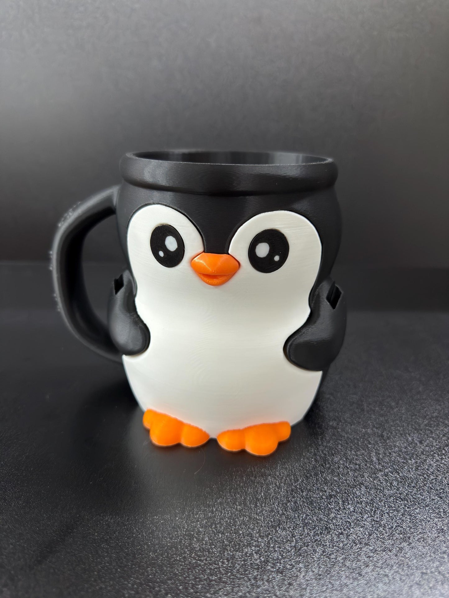 Penguin Ice Cream Pint Holder  3D Printed Penguin with 2 Spoon Slots & Hidden Drawer  Cute Kitchen Gift for Ice Cream Lovers