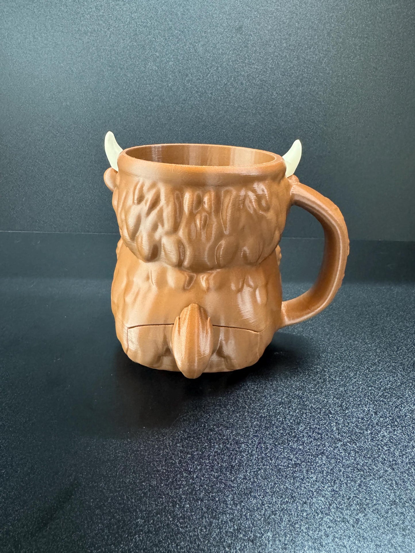 Highland Cow Ice Cream Pint Holder  3D Printed Cow with Spoon Slots & Hidden Drawer  Cute Gift for Ice Cream Lovers